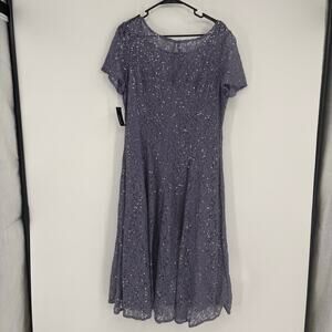 NWT Ignite Evenings Purple Lilac Mother of the Bride Groom Dress Size 18